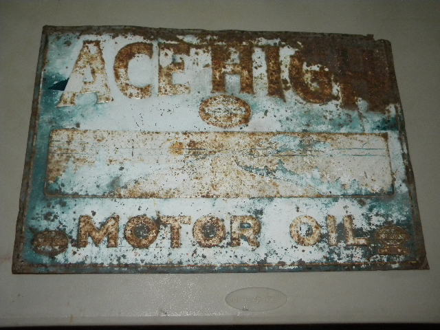 $OLD Old Ace High Embossed Tin Sign