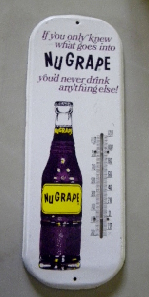 $OLD Nugrape Soda Pop Thermometer