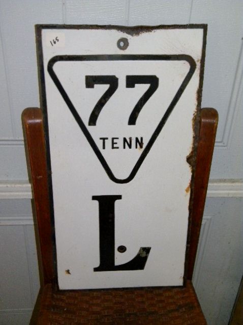 $OLD Tennessee State Highway Porcelain #77 Sign