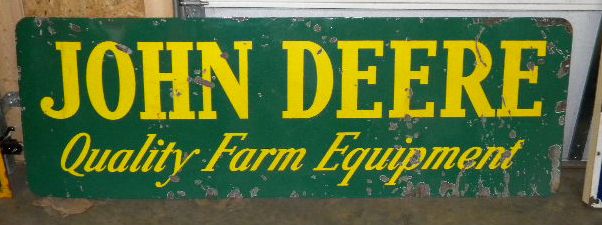 $OLD John Deere Porcelain Quality Farm Equipment Tractor Sign