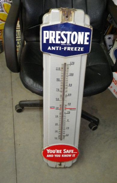 $OLD Prestone Porcelain Thermometer