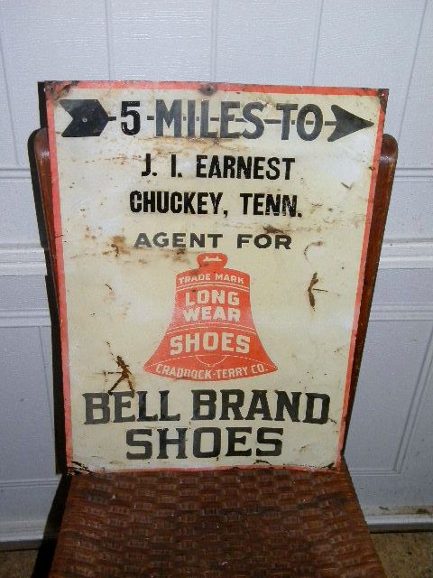 $OLD Long Wear Shoes Tennesse Tin Country Store Sign