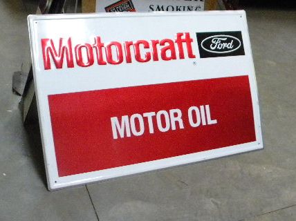 $OLD Motorcraft Motor Oil tin Sign