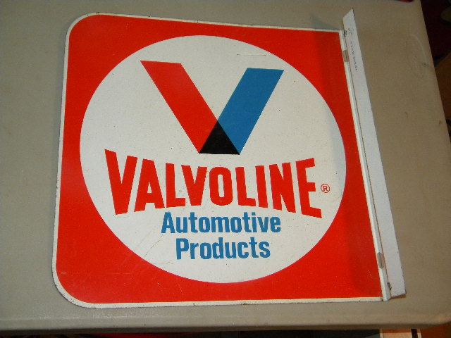 $OLD Valvoline Tin Flange Sign