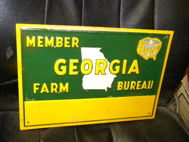 $OLD Georgia Farm Bureau NOS SST Sign