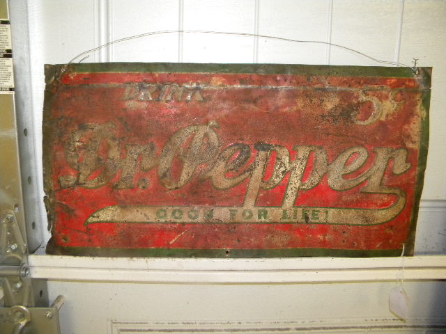 $OLD Dr Pepper 5 Cents SST Sign