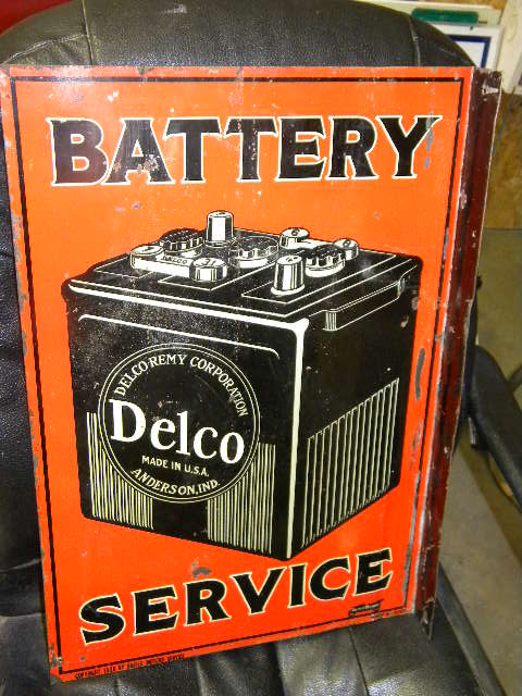 $OLD Early AC Delco United Motors Service Tin Flange Sign