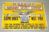 $OLD Early Detective Agency Porcelain Sign w/ Eagle Graphics