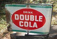 $OLD Double Cola Spinner Sign w/ Bracket