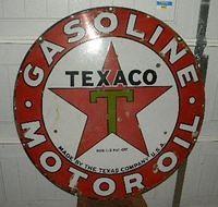 $OLD Texaco 42 inch porcelain sign