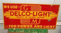 $OLD GM Delco Light SST Tin Sign