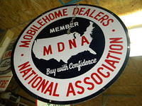 $OLD DSP Porcelain Mobilhome Dealer National Association Sign