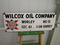 $OLD Wilcox SSP Porcelain Lease Sign Worley