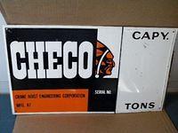 $OLD Checo Tin Sign w/ Indian Graphics