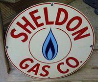 $OLD Sheldon Gas Porcelain Sign
