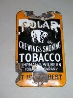 $OLD Polar Bear Tobacco Porcelain Door Push Sign