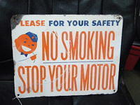 $OLD Union 76 Speedy Minuteman No Smoking Sign SSP