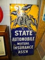 $OLD State Automobile Insurance Lighthouse Porcelain Sign