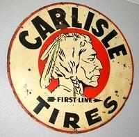 SOLD: Carlisle Tires Sign w/ Indian Graphics