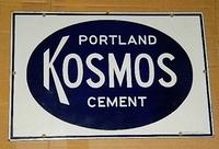 $OLD Portland "Kosmos" Cement Porcelain Sign