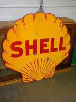$OLD Shell DSP 48 Inch Porcelain Sign