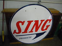 $OLD SING DSP Porcelain Gas Station Sign