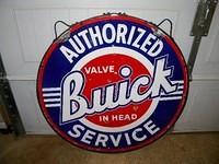 Buick 42 Inch Double Sided Porcelain Sign w/ Ring $OLD