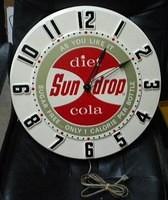 $OLD Diet Sun Drop Golden Cola Clock