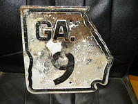 $OLD George State 9 Partially Embossed Highway Sign