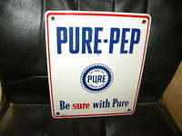 $OLD Nice Pure Porcelain Pump Sign