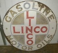 $OLD Linco Gasoline Motor Oils SSP Porcelain 42 Inch Sign