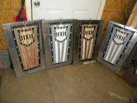 $OLD Dixie Gas Pump Plates on Chrome Bennet Pump Doors