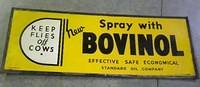 $OLD Bovinal Cow Spray Masonite/Metal Frame Sign