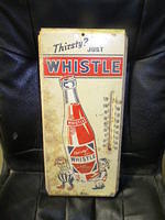 $OLD Whislte Soda Pop Thermometer w/ Elves