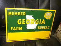 $OLD Georgia Farm Bureau NOS SST Sign