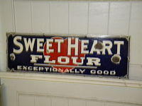 $OLD Sweetheart Flour Porcelain Sign Original