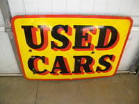 $OLD Used Cars DSP Porcelain Sign