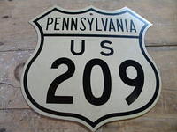$OLD Pennsylvania Aluminum Route Shield US 209