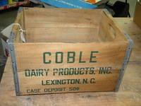 $OLD Coble Dairy Buttlermilk Wooden Crate/Box