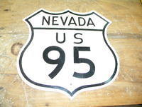 $OLD US 95 Nevada Aluminum Relfective Shield Sign
