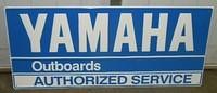 $OLD Yamaha Outboard Emb Tin Sign