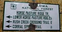 $OLD Porcelain National Forest Service Sign Horse Trail Oregon/Idaho