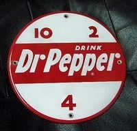 $OLD Dr Pepper Porcelain Vending Maching Sign ORIGINAL